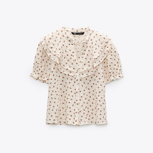 ZARA ruffled rustic shirt - Picture 2 of 4